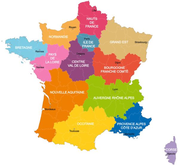 Quels sont les 13 régions de la France ?